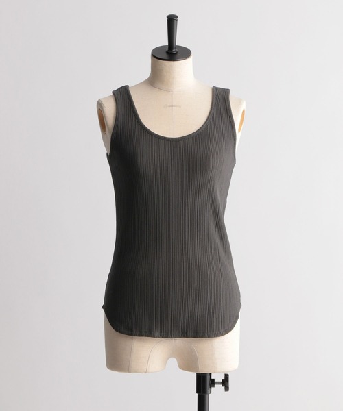 Andemiu（アンデミュウ）の「テレコタンク272897（タンクトップ・レディース・オフホワイト/ブラック/グレー・FREE）」の11枚目の写真