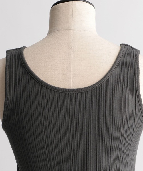 Andemiu（アンデミュウ）の「テレコタンク272897（タンクトップ・レディース・オフホワイト/ブラック/グレー・FREE）」の9枚目の写真