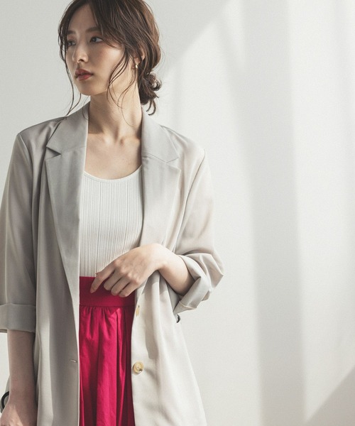 Andemiu（アンデミュウ）の「テレコタンク272897（タンクトップ・レディース・オフホワイト/ブラック/グレー・FREE）」の22枚目の写真