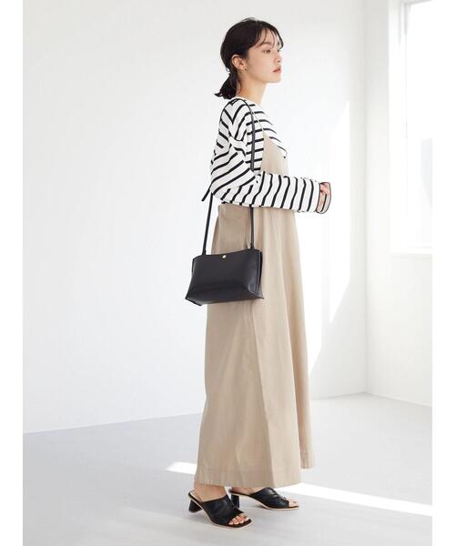 Green　Parks（グリーンパークス）の「ツイルキャミワンピース（ワンピース・レディース・ベージュ/ネイビー・FREE）」の17枚目の写真