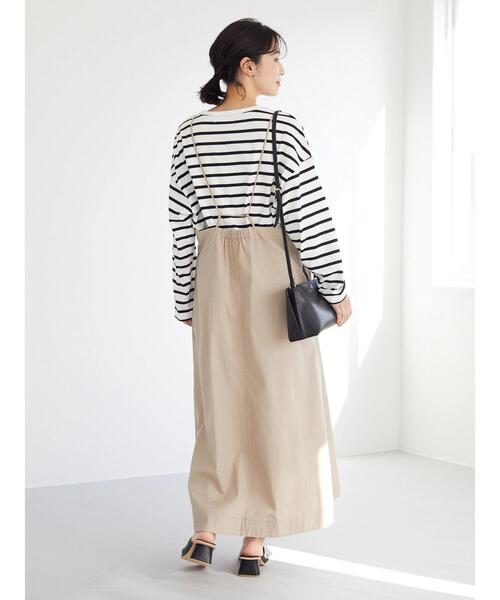 Green　Parks（グリーンパークス）の「ツイルキャミワンピース（ワンピース・レディース・ベージュ/ネイビー・FREE）」の18枚目の写真