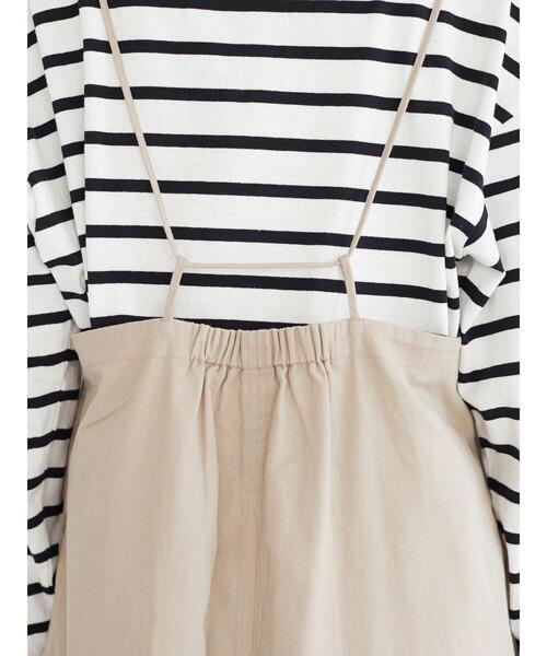 Green　Parks（グリーンパークス）の「ツイルキャミワンピース（ワンピース・レディース・ベージュ/ネイビー・FREE）」の5枚目の写真