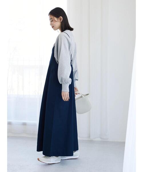 Green　Parks（グリーンパークス）の「ツイルキャミワンピース（ワンピース・レディース・ベージュ/ネイビー・FREE）」の7枚目の写真