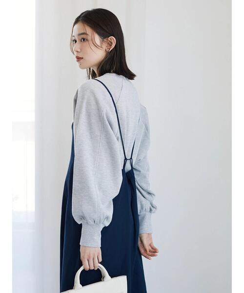 Green　Parks（グリーンパークス）の「ツイルキャミワンピース（ワンピース・レディース・ベージュ/ネイビー・FREE）」の8枚目の写真