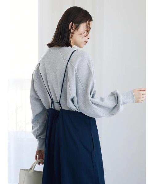 Green　Parks（グリーンパークス）の「ツイルキャミワンピース（ワンピース・レディース・ベージュ/ネイビー・FREE）」の10枚目の写真