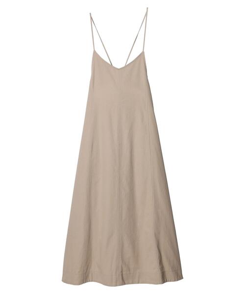 Green　Parks（グリーンパークス）の「ツイルキャミワンピース（ワンピース・レディース・ベージュ/ネイビー・FREE）」の11枚目の写真