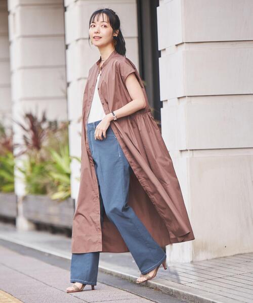 coen（コーエン）の「ホワイトステッチサーフフレアパンツ（スラックス