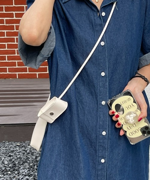 sakishimatokyo（サキシマトーキョー）の「カラーポシェット（ショルダーバッグ・レディース・ホワイト/ブラック/イエロー/アイボリー/ブルー・FREE）」の7枚目の写真