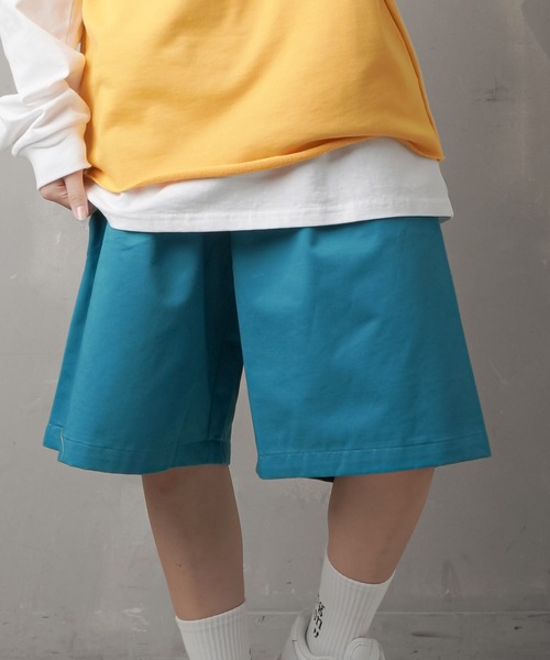 SPINNS（スピンズ）の「TWL素材 カラーハーフパンツ（その他パンツ・レディース・ブラック/ベージュ/ブルー/レッド/キャメル/オリーブ/オフホワイト・ONESIZE）」の5枚目の写真