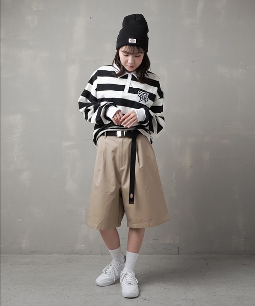 SPINNS（スピンズ）の「TWL素材 カラーハーフパンツ（その他パンツ・レディース・ブラック/ベージュ/ブルー/レッド/キャメル/オリーブ/オフホワイト・ONESIZE）」の17枚目の写真