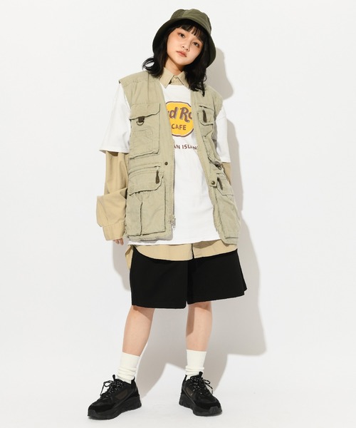 SPINNS（スピンズ）の「TWL素材 カラーハーフパンツ（その他パンツ・レディース・ブラック/ベージュ/ブルー/レッド/キャメル/オリーブ/オフホワイト・ONESIZE）」の8枚目の写真