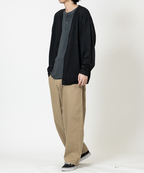 JOHN'S CLOSET（ジョンズクローゼット）の「【50】セミルーズシルエットカーディガン（カーディガン/ボレロ・メンズ・ベージュ/ブラック/グレー/グリーン/レッド/ネイビー/ブルー/チャコールグレー・LARGE/MEDIUM/X-LARGE）」の13枚目の写真