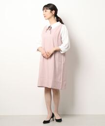 axes femme | 襟付きサックワンピース(ワンピース)