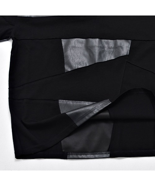 CIVARIZE(シヴァーライズ)の「『CIVARIZE/シヴァーライズ』PUレザー切り替えパッチワークショルダーZIPTシャツ(Tシャツ/カットソー・メンズ・ホワイト/ブラック・FREE)」の21枚目の写真