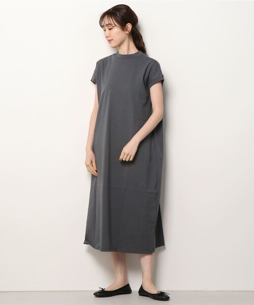 schott（ショット）の「DS W SCH 【直営限定】ウィメンズ ショット バルーンワンピース（ワンピース・レディース・ベージュ/チャコール/イエロー・FREE）」の2枚目の写真