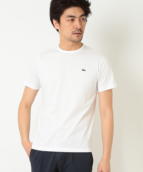 LACOSTE（ラコステ）の「LACOSTE / ロゴ クルーＴ（Tシャツ/カットソー・メンズ・ホワイト/ライトグレー/ネイビー・4/3/2）」の2枚目の写真