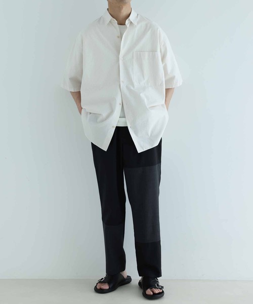 ADAM ET ROPE'(アダムエロペ)の「ビッグシルエット レギュラーカラー アソート 半袖シャツ(シャツ/ブラウス・メンズ・ベージュ系その他2/グリーン系その他/パープル系その他/ホワイト系その他4・L/M)」の5枚目の写真