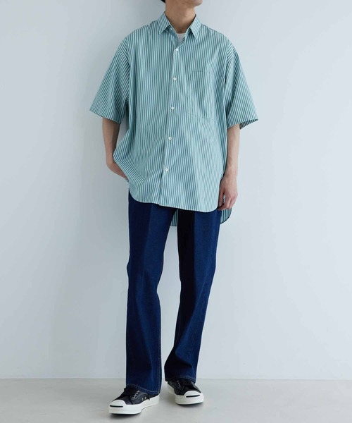 ADAM ET ROPE'(アダムエロペ)の「ビッグシルエット レギュラーカラー アソート 半袖シャツ(シャツ/ブラウス・メンズ・ベージュ系その他2/グリーン系その他/パープル系その他/ホワイト系その他4・L/M)」の7枚目の写真