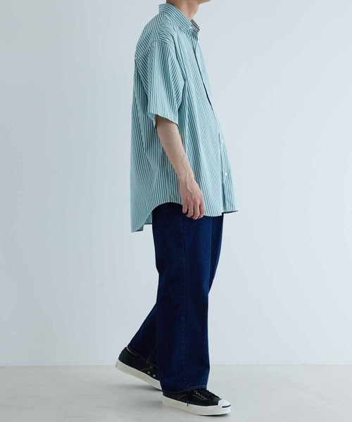 ADAM ET ROPE'(アダムエロペ)の「ビッグシルエット レギュラーカラー アソート 半袖シャツ(シャツ/ブラウス・メンズ・ベージュ系その他2/グリーン系その他/パープル系その他/ホワイト系その他4・L/M)」の9枚目の写真