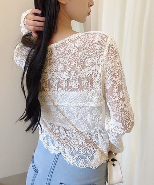 Primazel（プリマゼル）の「フラワーレースカーディガン（カーディガン/ボレロ・レディース・ホワイト/クリーム・M）」の13枚目の写真