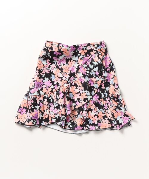 rienda suelta(リエンダスエルタ)の「【rienda suelta】SPRING FLOWERツイルフリルスカート ゴルフウエア(スカート・レディース・ブラック・SMALL)」の1枚目の写真