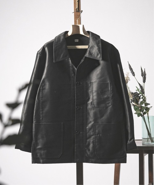 EDIFICE(エディフィス)の「【限定商品】 ETS.MATERIAUX / マテリオ FRENCH WORK カバーオール(ブルゾン・メンズ・ブラック/ブルー・2/1)」の2枚目の写真