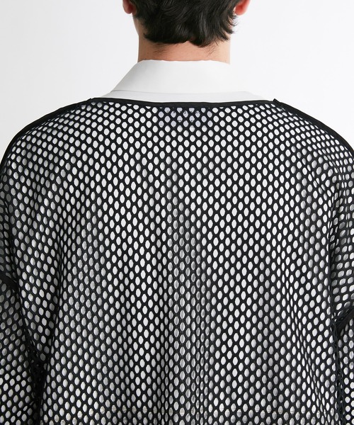 UNITED TOKYO(ユナイテッドトウキョウ)の「ボートメッシュプルオーバー(Tシャツ/カットソー・メンズ・ホワイト/ブラック/ブルー・3/2/1)」の6枚目の写真