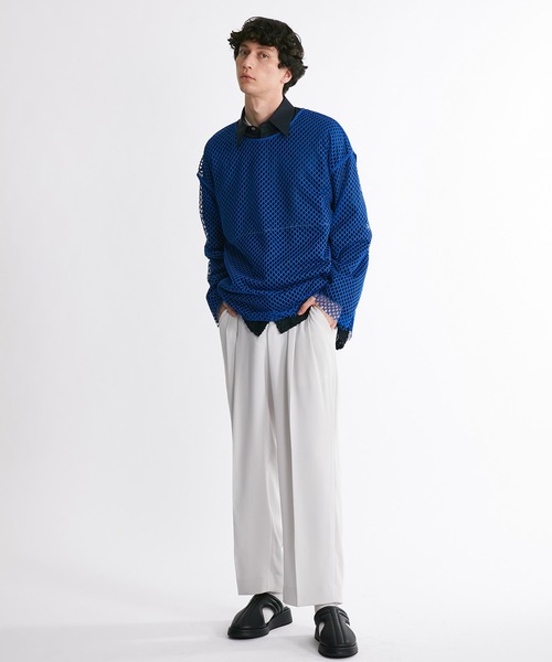 UNITED TOKYO(ユナイテッドトウキョウ)の「ボートメッシュプルオーバー(Tシャツ/カットソー・メンズ・ホワイト/ブラック/ブルー・3/2/1)」の18枚目の写真