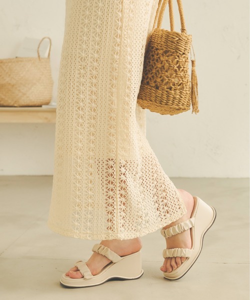 Ambre Neige(アンブルネージュ)の「レースナロースカート/【WEB/EC限定商品】(スカート・レディース・オレンジ/アイボリー/モカ・SMALL/MEDIUM)」の18枚目の写真