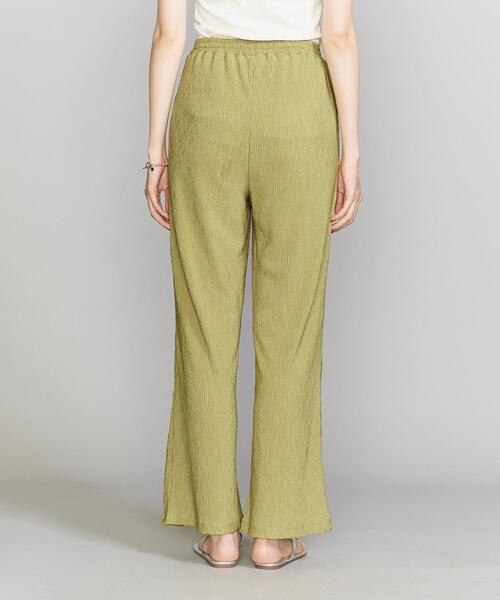 BEAUTY&YOUTH UNITED ARROWS（ビューティーアンドユースユナイテッドアローズ）の「クレープ フロントスリット フレアパンツ -ウォッシャブル-（その他パンツ・レディース・イエロー/ブラック・M/S）」の5枚目の写真