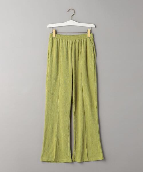 BEAUTY&YOUTH UNITED ARROWS（ビューティーアンドユースユナイテッドアローズ）の「クレープ フロントスリット フレアパンツ -ウォッシャブル-（その他パンツ・レディース・イエロー/ブラック・M/S）」の18枚目の写真