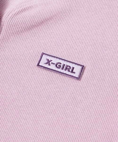 X-girl（エックスガール）の「LOGO L/S CARDIGAN（カーディガン/ボレロ・レディース・ブラック/ネイビー/ピンク・S/M）」の8枚目の写真