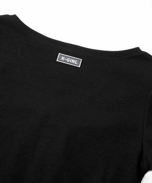 X-girl（エックスガール）の「LOGO L/S CARDIGAN（カーディガン/ボレロ・レディース・ブラック/ネイビー/ピンク・S/M）」の14枚目の写真