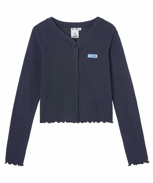 X-girl（エックスガール）の「LOGO L/S CARDIGAN（カーディガン/ボレロ・レディース・ブラック/ネイビー/ピンク・S/M）」の19枚目の写真