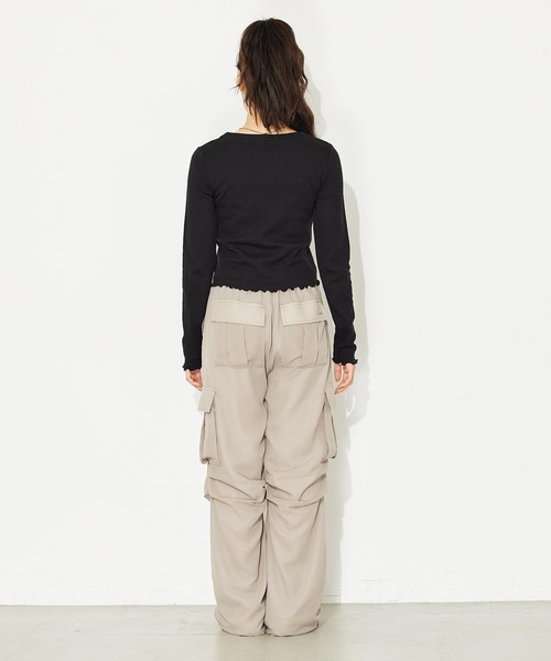 X-girl（エックスガール）の「LOGO L/S CARDIGAN（カーディガン/ボレロ・レディース・ブラック/ネイビー/ピンク・S/M）」の22枚目の写真