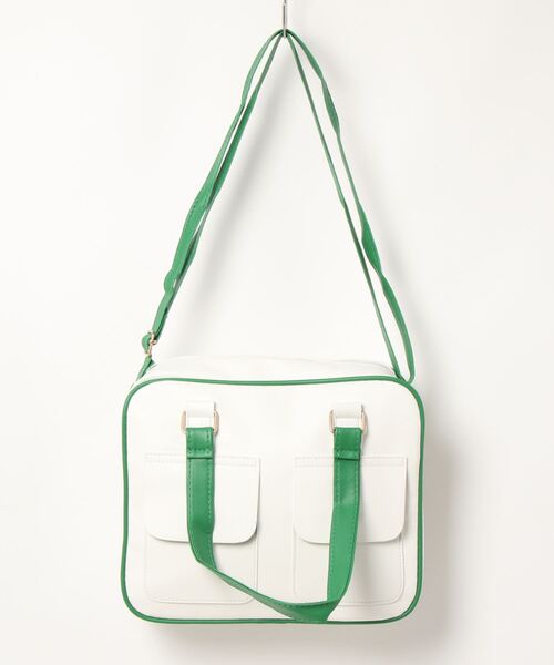 STYLEBLOCK（スタイルブロック）の「ポケットデザイン2WAYショルダーバッグ（ショルダーバッグ・レディース・ブラウン/ブルー/ブラック/ホワイト/グリーン/イエロー・FREE）」の16枚目の写真