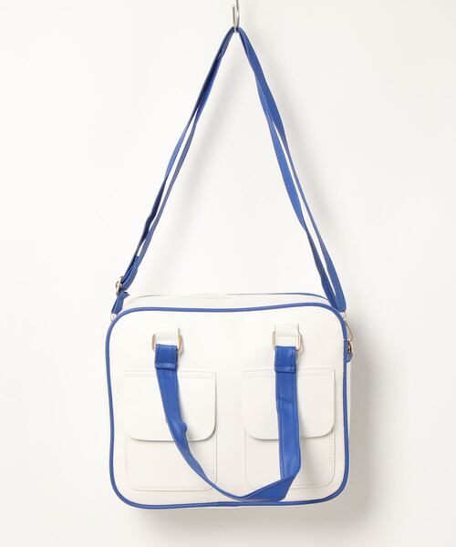 STYLEBLOCK（スタイルブロック）の「ポケットデザイン2WAYショルダーバッグ（ショルダーバッグ・レディース・ブラウン/ブルー/ブラック/ホワイト/グリーン/イエロー・FREE）」の15枚目の写真