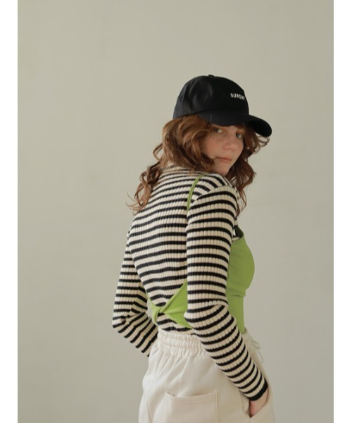 AMAIL(アマイル)の「Back point cami(キャミソール・レディース・グリーン/ブラック・FREE)」の5枚目の写真