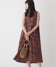 OPAQUE.CLIP | リネンライク モノトーンフラワープリントワンピース【WEB限定サイズ】(ワンピース)