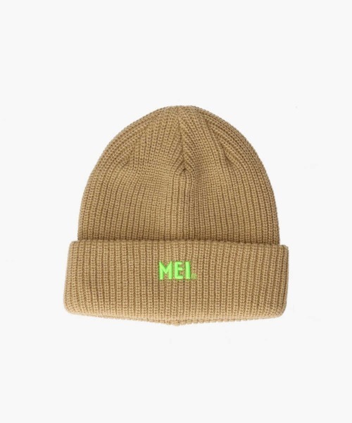 MEI（メイ）の「MEI  3D EMB WATCH ACRYLIC（ニットキャップ/ビーニー・メンズ・グリーン/ベージュ/ライトパープル/ブラック/ライトブルー/グレー・57~59cm）」の3枚目の写真