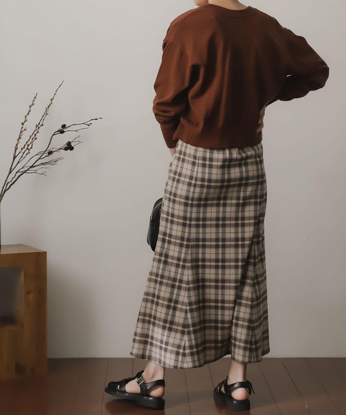 SENSE OF PLACE by URBAN RESEARCH（センスオブプレイスバイアーバンリサーチ）の「チェックマーメイドスカート（スカート・レディース・ベージュ系その他/グリーン系その他/ブルー系その他・SMALL/MEDIUM）」の13枚目の写真