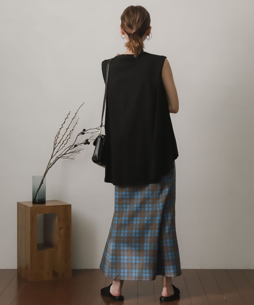 SENSE OF PLACE by URBAN RESEARCH（センスオブプレイスバイアーバンリサーチ）の「チェックマーメイドスカート（スカート・レディース・ベージュ系その他/グリーン系その他/ブルー系その他・SMALL/MEDIUM）」の11枚目の写真