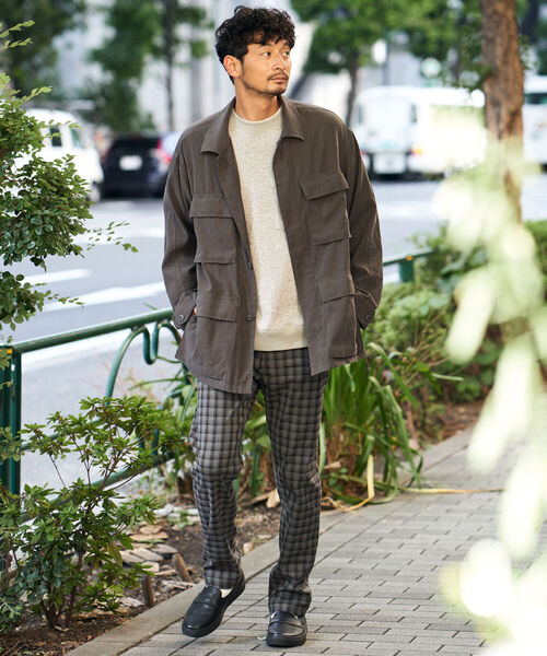 B:MING by BEAMS(ビーミングバイビームス)の「B:MING by BEAMS / ピーチスキン ミリタリージャケット(ミリタリージャケット・メンズ・チャコールグレー/アイボリー・SMALL/MEDIUM/LARGE/X-LARGE)」の10枚目の写真