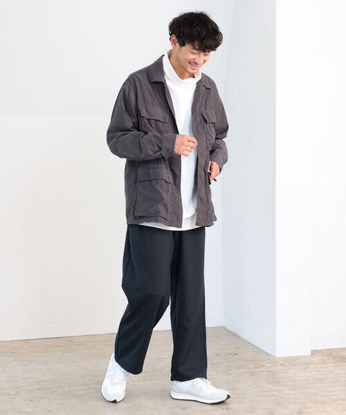 B:MING by BEAMS(ビーミングバイビームス)の「B:MING by BEAMS / ピーチスキン ミリタリージャケット(ミリタリージャケット・メンズ・チャコールグレー/アイボリー・SMALL/MEDIUM/LARGE/X-LARGE)」の6枚目の写真