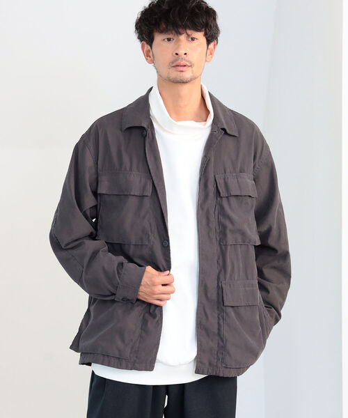 B:MING by BEAMS(ビーミングバイビームス)の「B:MING by BEAMS / ピーチスキン ミリタリージャケット(ミリタリージャケット・メンズ・チャコールグレー/アイボリー・SMALL/MEDIUM/LARGE/X-LARGE)」の9枚目の写真