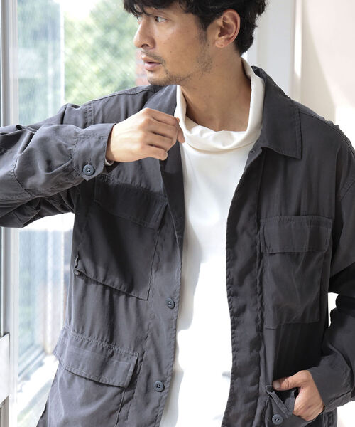 B:MING by BEAMS(ビーミングバイビームス)の「B:MING by BEAMS / ピーチスキン ミリタリージャケット(ミリタリージャケット・メンズ・チャコールグレー/アイボリー・SMALL/MEDIUM/LARGE/X-LARGE)」の21枚目の写真