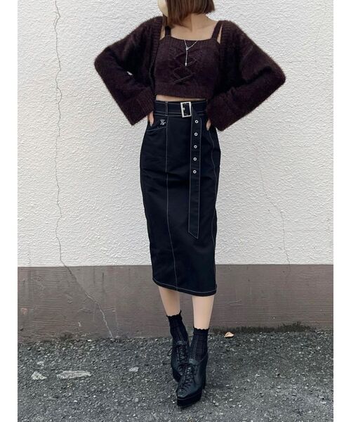 EATME（イートミー）の「セパレートケーブル編みニット（ニット/セーター・レディース・ブラック/ブラウン/ベージュ・FREE）」の5枚目の写真