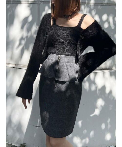 EATME（イートミー）の「セパレートケーブル編みニット（ニット/セーター・レディース・ブラック/ブラウン/ベージュ・FREE）」の10枚目の写真