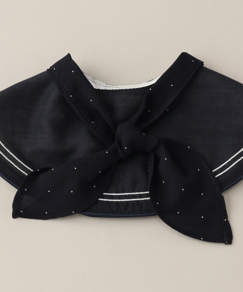 IENA ENFANT（イエナアンファン）の「【MARLMARL】別注 bibs ドット（baby）（スタイ/よだれかけ・キッズ・ネイビー・FREE）」の5枚目の写真