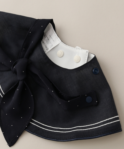 IENA ENFANT（イエナアンファン）の「【MARLMARL】別注 bibs ドット（baby）（スタイ/よだれかけ・キッズ・ネイビー・FREE）」の10枚目の写真